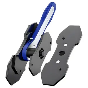 Brake Caliper Piston Press Tool for Single, Dual & Quad Piston Disc Brakes – 360° Rotating Ratchet Caliper Press Wrench with Steel Plates, Effort-Saving Car Brake Repair & Auto Maintenance Tool Set Swing Gloves