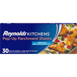 Reynolds Kitchens Pop-Up Parchment Paper Sheets, 10 X 13 Inches, 30 Count Reynolds Consumer Products