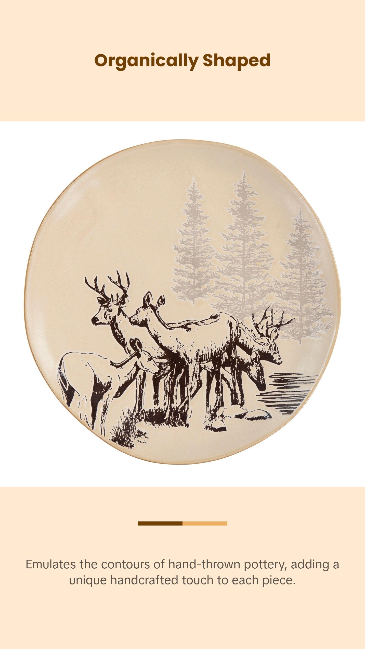 White Pine 16PC Ceramic Dinnerware Set