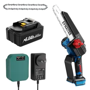 8 Inch Portable Electric Mini  Chainsaw Wood Cutting for Makita 21V Battery, 16.4FT/S​​ Super Handheld Chainsaw with Automatic Oiler, Lightweight Handheld Chainsaw for Branches, Trees Pruning