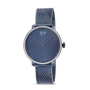 Movado Bold Shimmer Blue Ion-Plated Mesh Ladies Watch