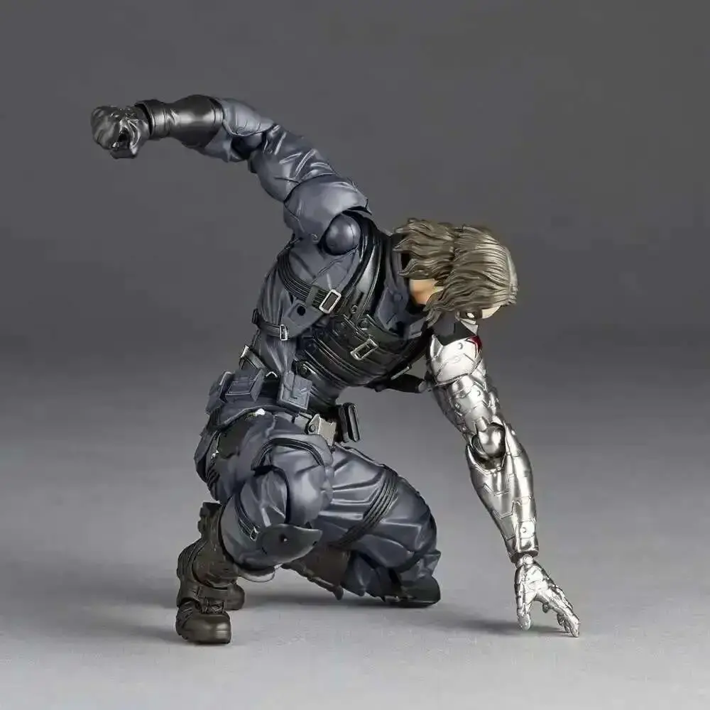 Soldier Kaiyodo Winter Revoltech YAMAGUCHI Bucky Barnes Anime Action Figures toy birthday gifts