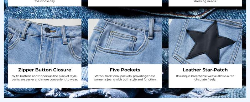 EMMIOL Women's High Waisted Flare Jeans with Star Patches, Vintage Y2K Denim Pants