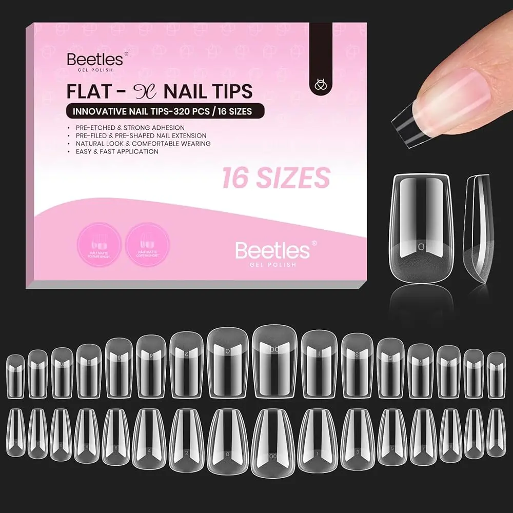 S Square +Coffin【Only Tips】Flat-X 16 Sizes 320 Pcs