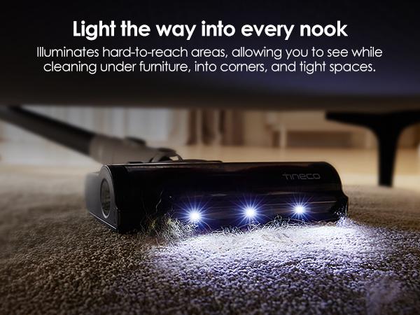 Tineco A30S Cordless Stick Vacuum Cleaner, 160W Powerful Suction, 60 Minutes Runtime, 1L Larger Dustbin, Rechargeable Lightweight and Versatile ZeroTangle Brush PureCyclone Tech LED Headlight