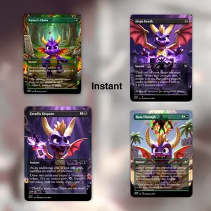 MTG Proxy 100+ Card Commander Deck Fiery Purple Dragon Treasure Hoard Goad Ramp Synergy Chaos Domination Strategy Theme Ready to Play Magic Style Deck Perfect Gift for Collectors and Card Players