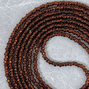 CINNAMON - Tie On Waist Beads - 45 to 60 inches Waistbeads - Brown Waistbeads - Dark Topaz Waistbeads - Neutral Waistbeads