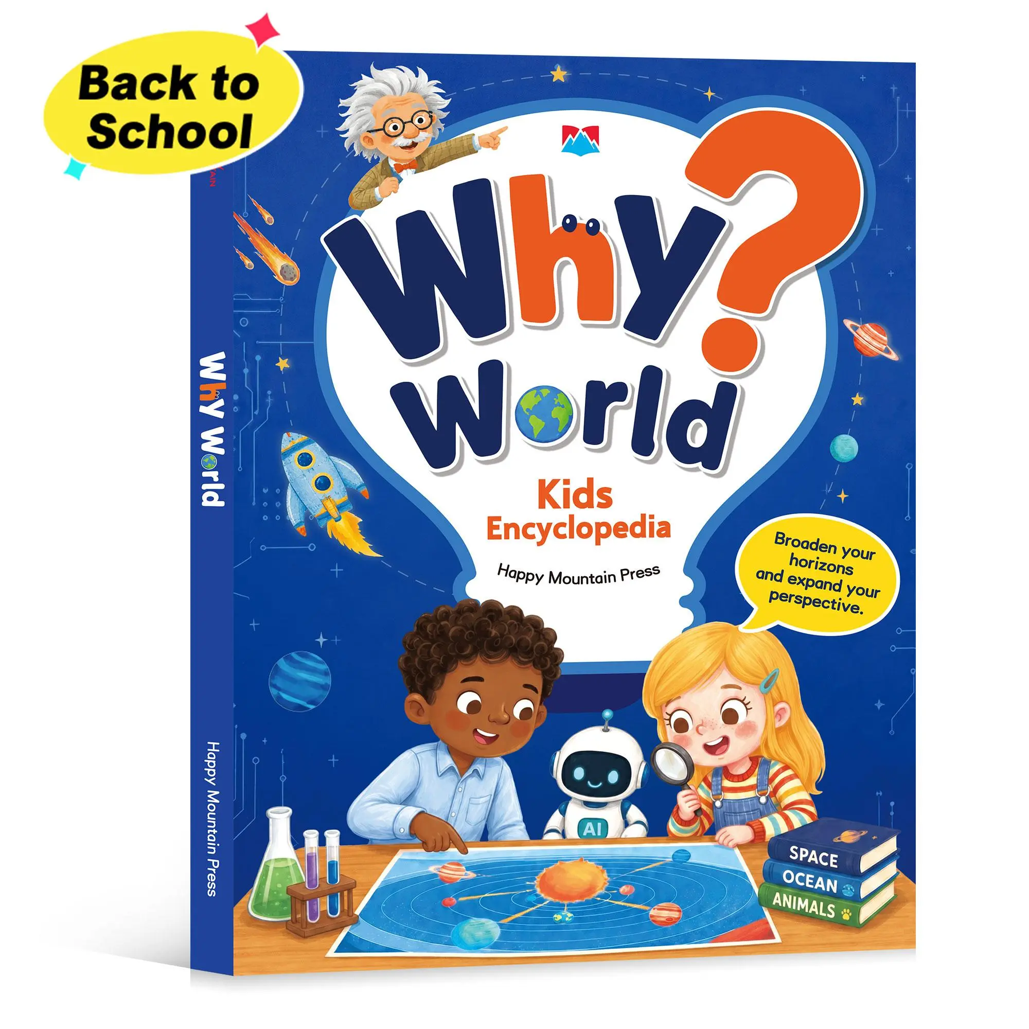 Back To School TIMETOME Kids Encyclopedia Book - 100,000 Why Questions & Answers, Educational Learning Toy for Boys & Girls Ages 4-8, Science Nature Space Animal Knowledge Book, STEM Early Learning Gift