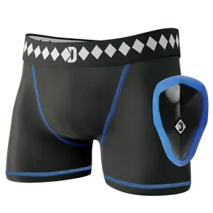 Compression Jock Short System - Double-Layer Breathable Shorts with Groin Protection Cup for High-Impact Training - Moisture-Wicking & Quick Dry Sports Shorts - Comfortable Everyday Athletic Wear