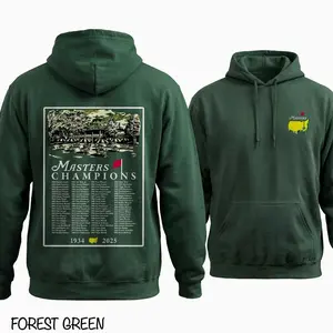 2025 Masters Tournament Fitted Round Neck Hoodie - Augusta-Inspired Graphic Top, Unisex Vintage Casual Pullover, Perfect Gift for Golf Enthusiasts