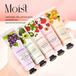 Fruit Scent Hand Cream Set - Peach, Grape, Strawberry, Orange, Avocado -  Moisturizing Lotion for Dry Hands, Mini Hand Care Gift Set for Women