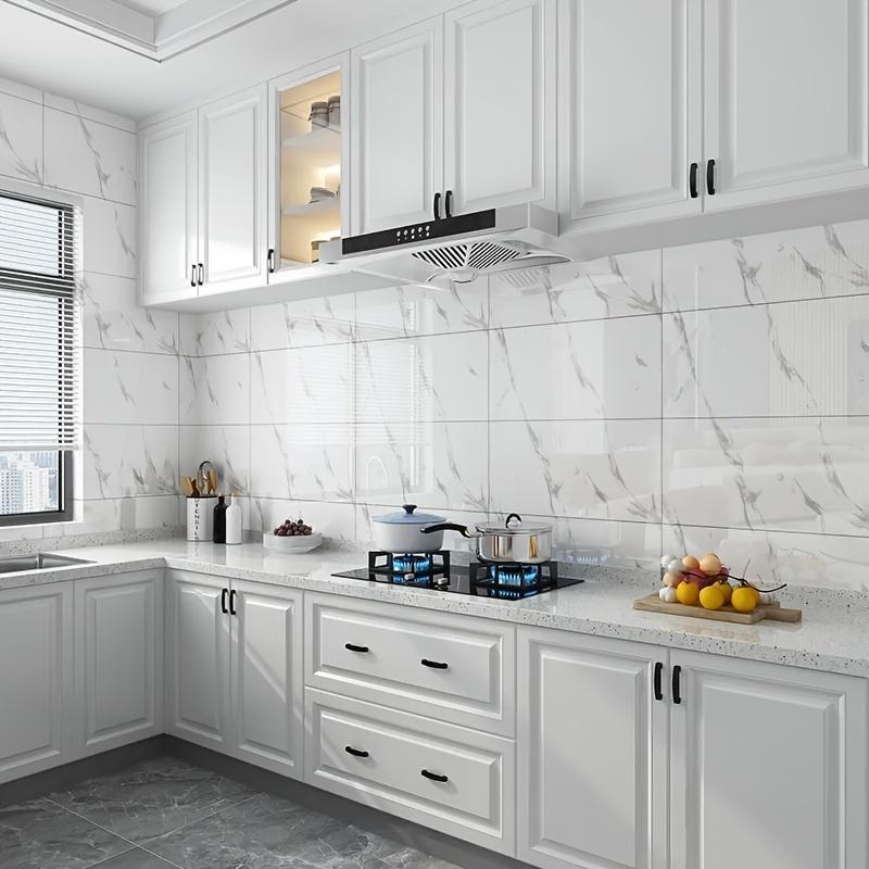 20pcs of Marble Imitation Tile Self-Adhesive Wall Stickers, Peel And Stick, Suitable for Living Room, Kitchen, Bathroom Wall Renovation, Waterproof And Oil-Proof Surface, Easy to Care, 23.62 Inches * 11.81 Inches