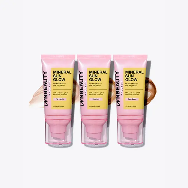 Mineral Sun Glow Broad Spectrum Sunscreen SPF 43 PA +++ with Peptides and Vitamin C