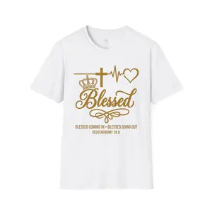 Deuteronomy 28:6 Christian T-Shirt — 'Blessed Going In & Going Out'