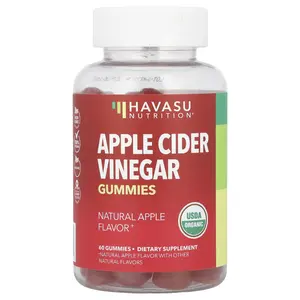 Havasu Nutrition Apple Cider Vinegar Gummies, Natural Apple, 60 Gummies