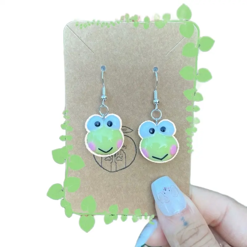 Handmade Sanrio Family Polymer Clay Earrings 925 silver jewelry