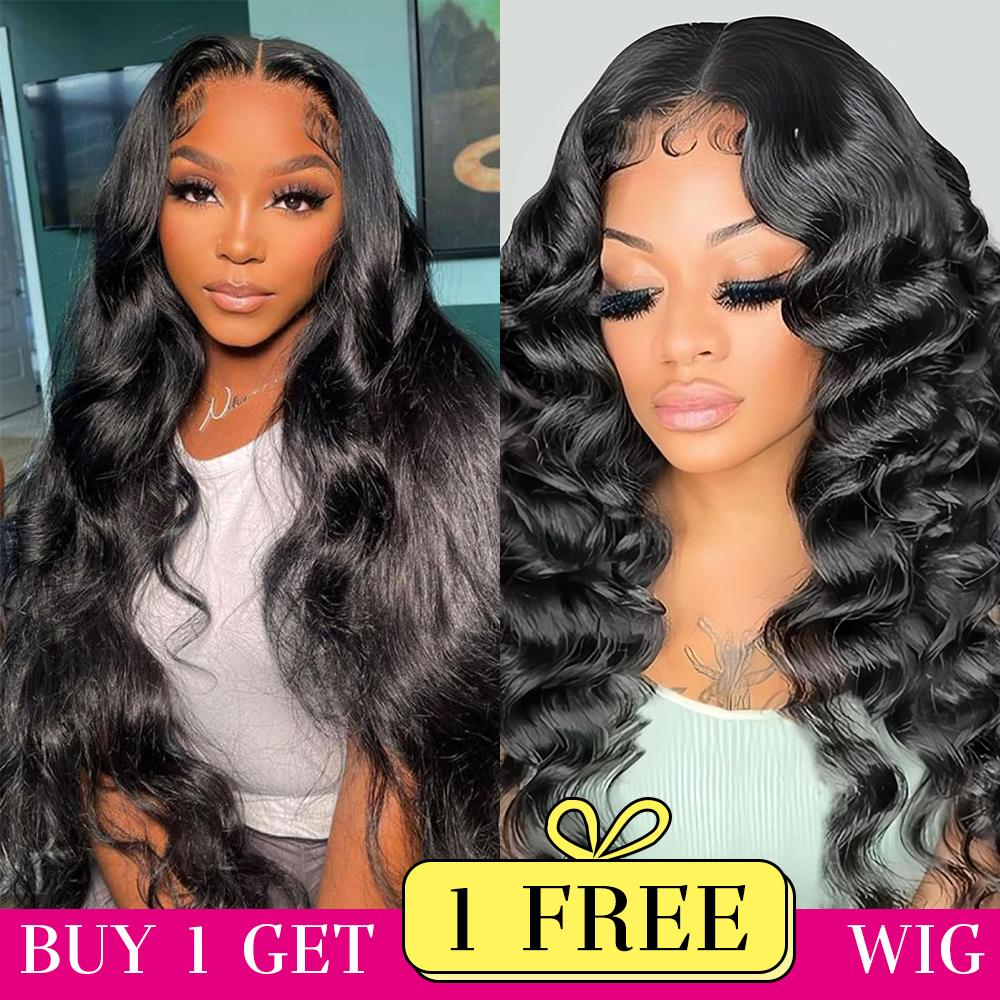 {Combo sale30''&30''} "buy 1 get 2 wig" 13x4 Lace Front Wigs Human Hair Transparent Lace FrontalHumanHair Wigs 180% Density for Woman