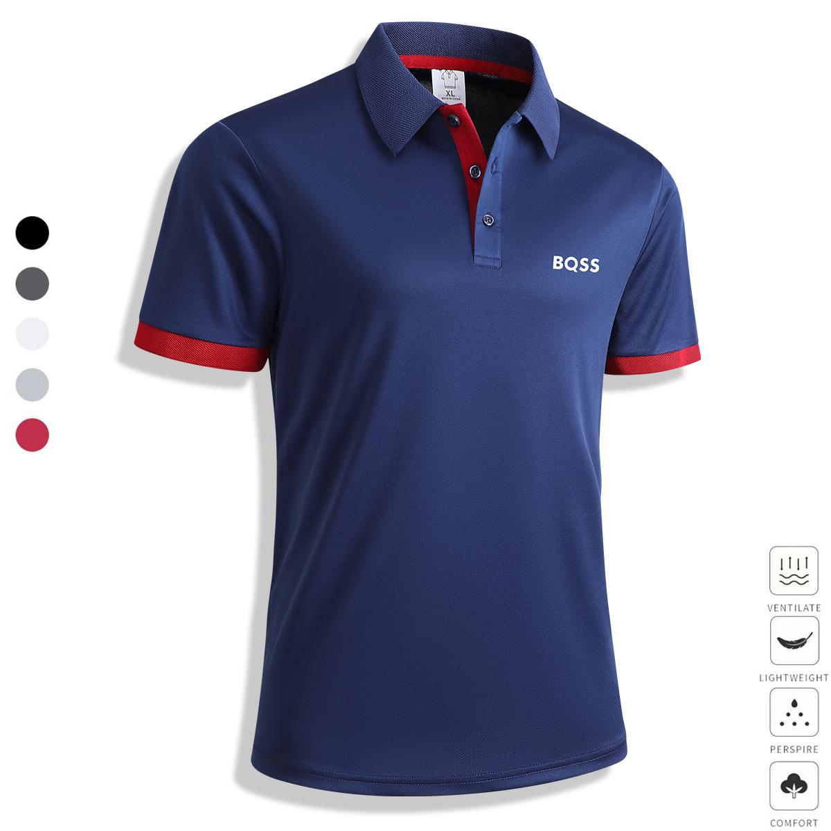 Men’s Summer Fashion Turn-Down Collar Short-Sleeve Golf T‑Shirt, 6‑Pack — Suitable for Business and Leisure Activities Such as Tennis and Golf; Men’s Apparel, Ideal as a Gift