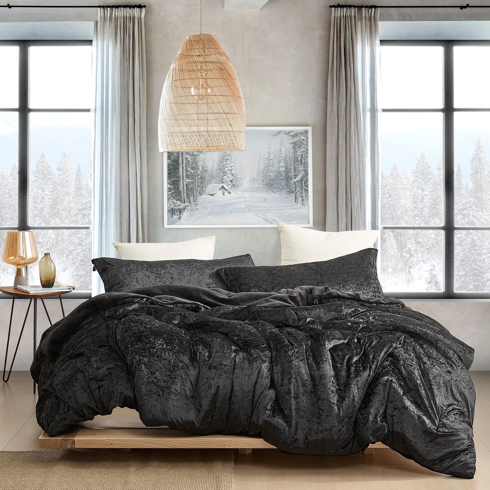 Velvet Crush - Coma Inducer Oversized Comforter - Champagne Black