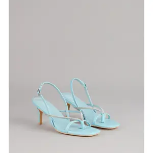 Icy Plans Rhinestone Thong Slingback Heels