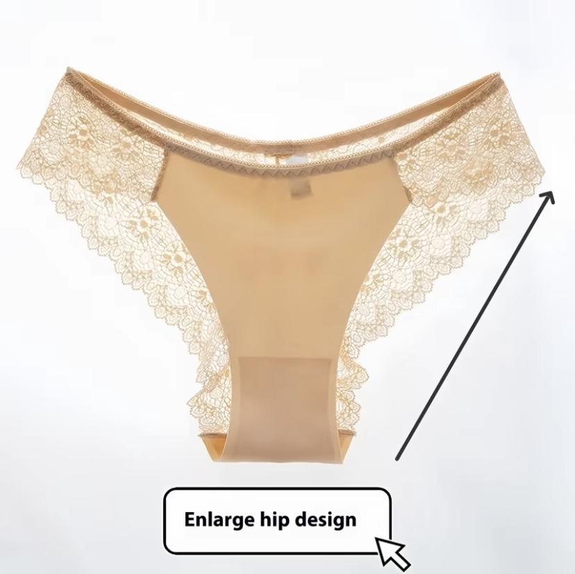 Women's Contrast Lace Panty, Lady Tight Fit SoftElegance Comfy Basic Breathable Knicker for DailyWear, Underwear for Al Seasons, WomenswearCasual Comfy Panties,Breathable Underpants  Seamless High Waist G-String Thongs innersy woman