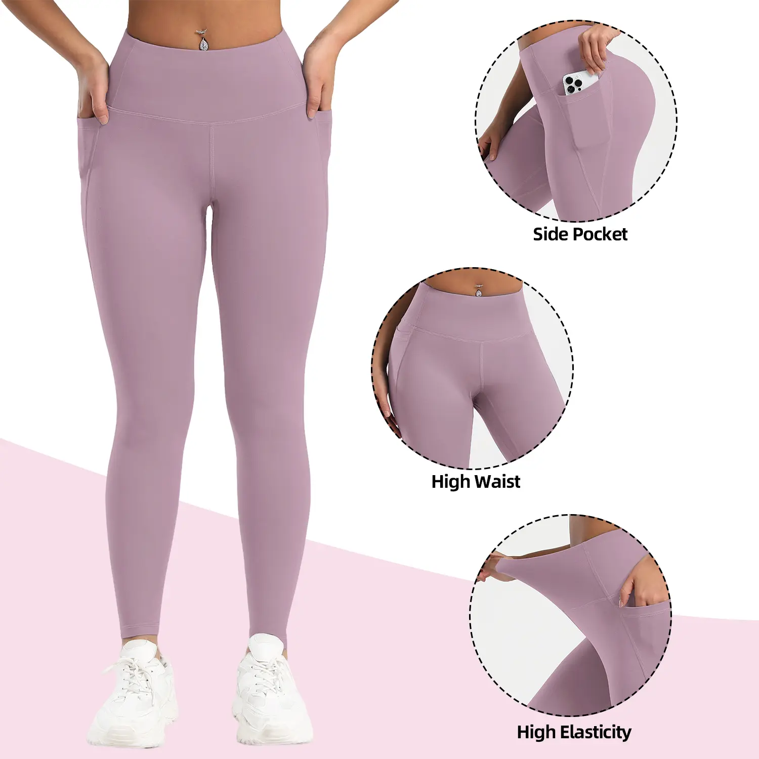 CHRLEISURE 3/5/7/8PCS High Waisted Pockets Leggings Soft Buttery Leggings Workout Yoga Pants Workout Set For Women runner gym CHRLEISURE 3/5/7/8PCS High Waisted Pockets Leggings Soft Buttery Leggings Workout Yoga Pants Workout Set For Women runner gym