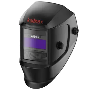 Kaitnax Auto Darkening Welding Helmet, Blue Light Blocking, 1/1/1/1 True Color Solar Powered Welding Hood with 2 Arc Sensors, Wide Shade 3.5/9-13 Welder Mask for TIG MIG ARC and Grind