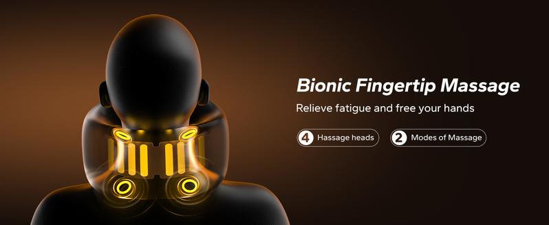 MERACH Neck Massage Pillow with Heat - Ergonomic Travel Neck Cushion Vibration Massager for Deep Relaxation and Comfort Therapy Device