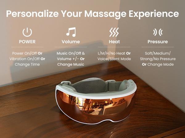 RENPHO Smart Migraine Massager, Voice Control, Eyeris Calina, Spring Glow Up Gift Choice for Man Women Heated Eye Mask and Slidable Temple Massage for  Sleep Improve and Stress Relief