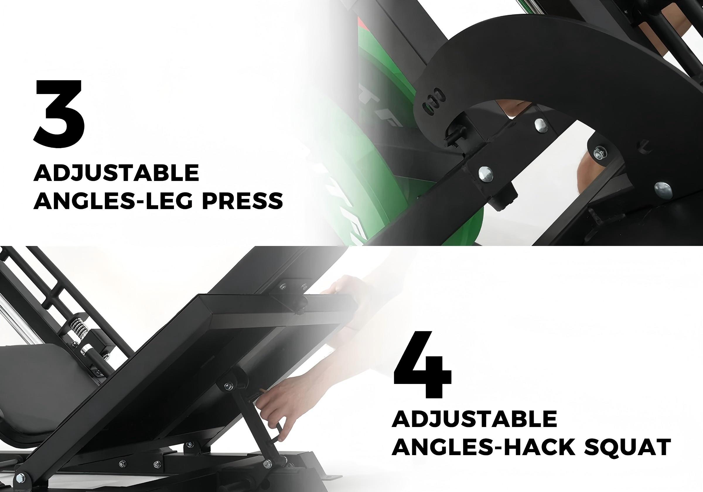 RitFit GAZELLE PRO 3-In-1 Leg Press and Hack Squat Machine for Comprehensive Lower Body Workout(Black/Red) Home Exercise Equipment Home Exercise Equipment