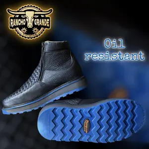 Zapato Petatillo Resistente Aceite para caballero suela Azul /Men's Oil Resistant  Shoes Blue sole