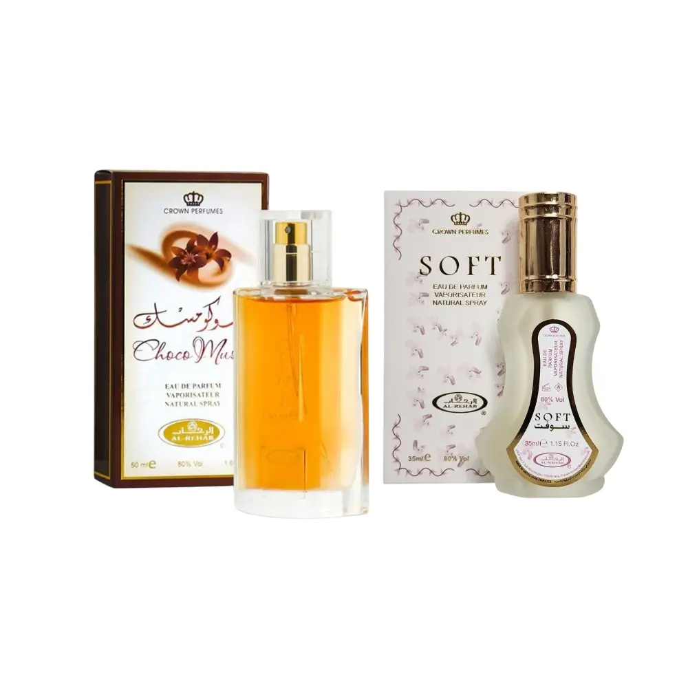 Bundle of Al rehab choco musk 50 ml and soft perfume 35 ml (2 Pack)