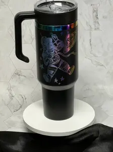 Stoner Gump Collection Tumbler - Truckernaut - designed by Dave Jeffers (Dave_Jeffers) - 40oz with handle - multiple colors Drinkware Reusable Portable Water Bottles Washable Engraved