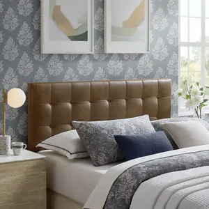 Lily Vegan Leather Queen Size Headboard in Mushroom