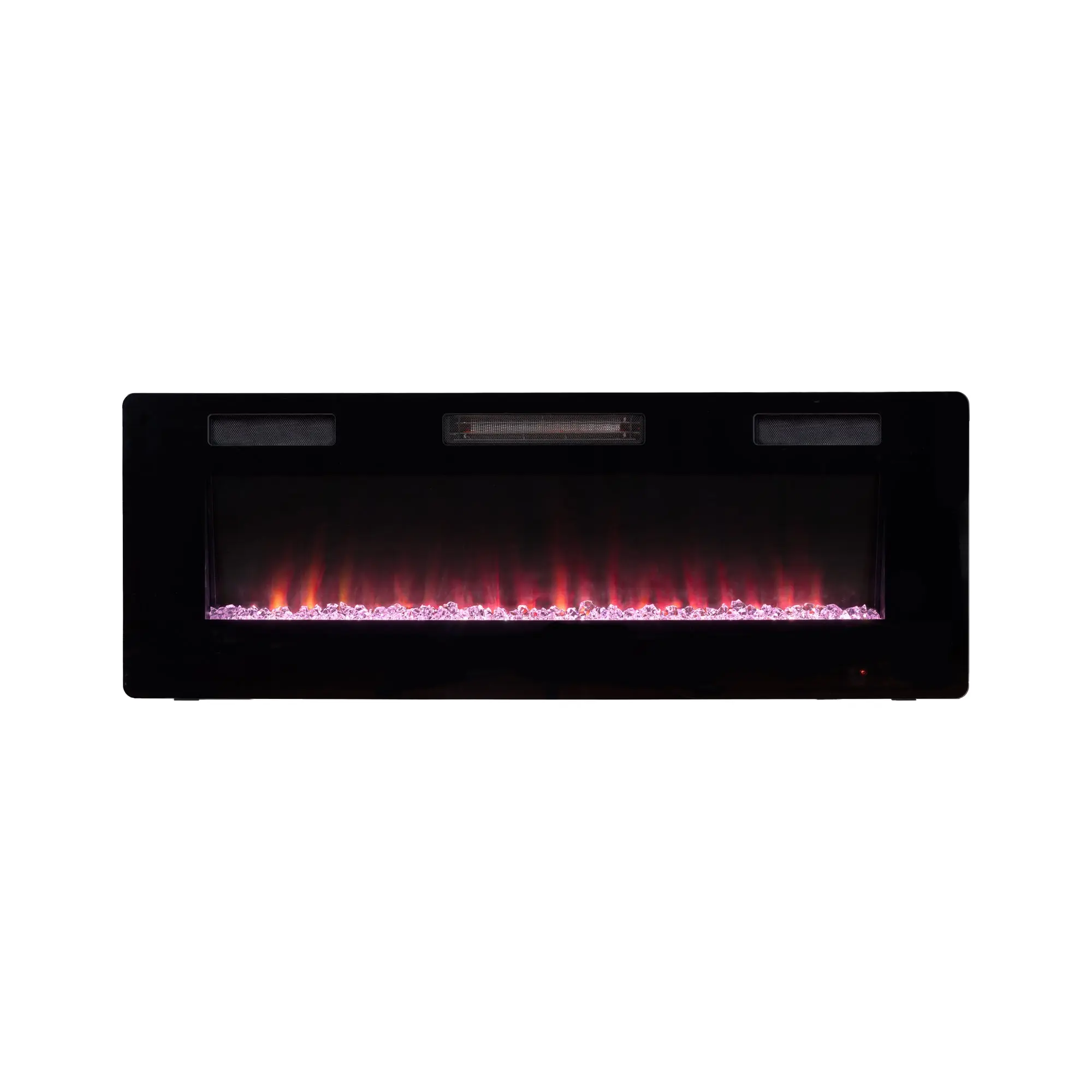 R.W.FLAME Home Wall-Mount/Recessed Versatile Electric Fireplace, 12 Flame Colors, 12 LED Bed Options, 750W/1500W Heat Modes with Heat Control, Adjustable Speed & Brightness, 8-Hour Timer, Sleep Mode, Overheat Protection for 400 sq. ft. Spaces, Corded, Mod