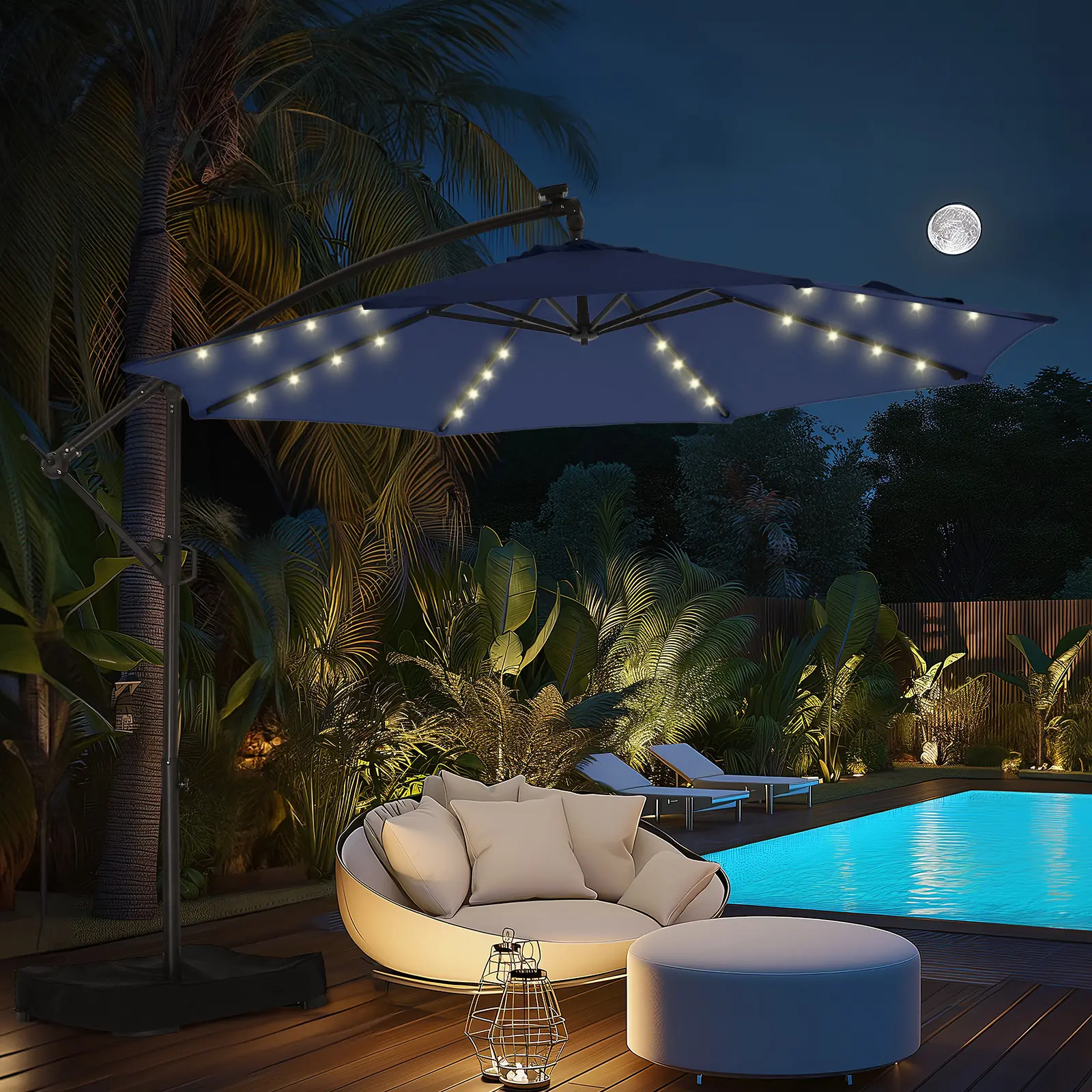 Solar LED Lamp Beads - Navy