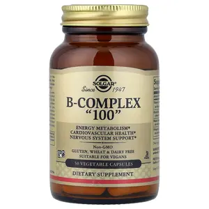 Solgar B Complex "100", 50 Vegetable Capsules