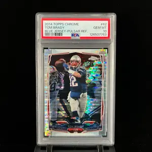 2014 Topps Chrome - Tom Brady Blue Jersey #62 Pulsar Refractor PSA 10