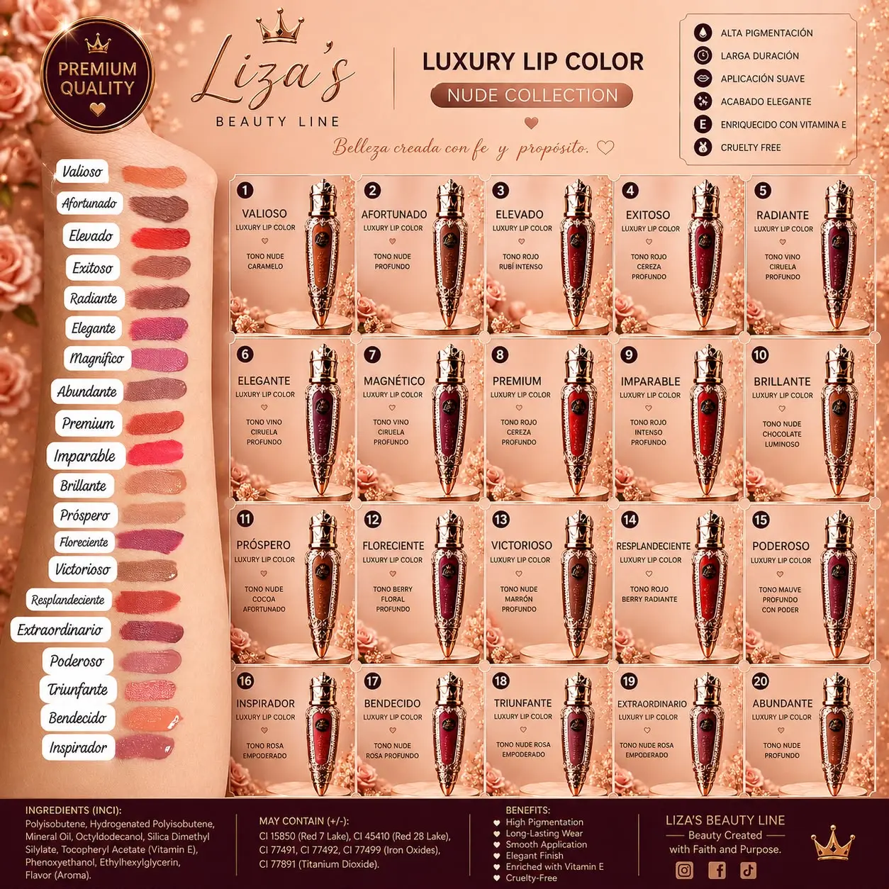 Liza´s Beauty Line Luxury Lip Color 20 pc Bundle