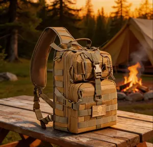 Waterproof Tactical Backpack, Hiking Camping Rucksack with Multiple Pockets, Multi-functional Outdoor Travel Pack for Weekend Trekking, Climbing & Multi-day Trips