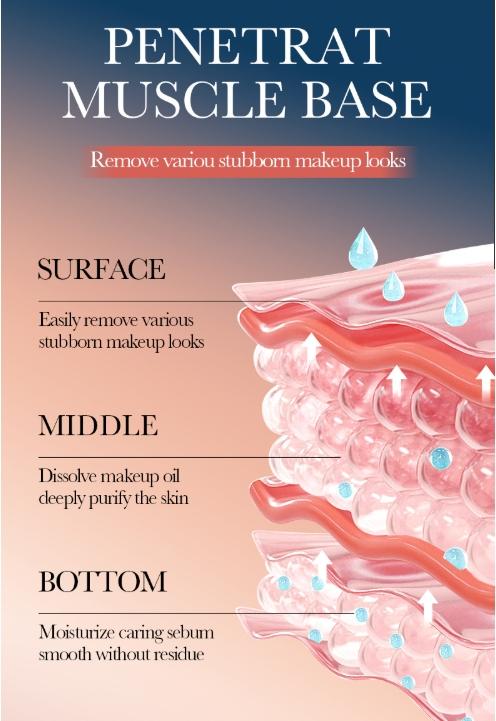 Deep Double Cleansing Makeup Remover Oil, 150ml/5.07fl oz Gentle Makeup Cleansing Oil, Deep Cleansing Oil, Facial Cleansing Product for Women & Girls Cleanser Cosmetic