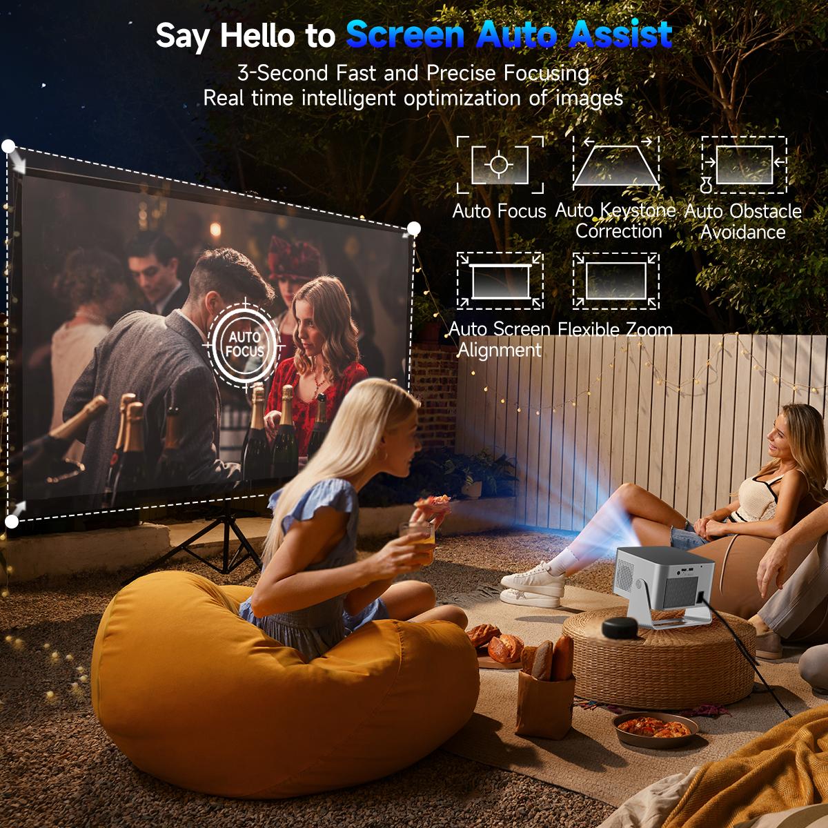 Magcubic 900ANSI HY350GT Projector TV Stick Built-in Dolby Audio(Dongle support) Auto Focus 4K Support 15W speaker HDR10+ BT5.1 Dual Band WiFi Native 1080P Portable Smart Homecinema