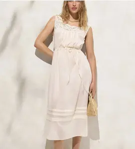 j.crew crochet-trim dress. size: m. antique white. item # ci285. 