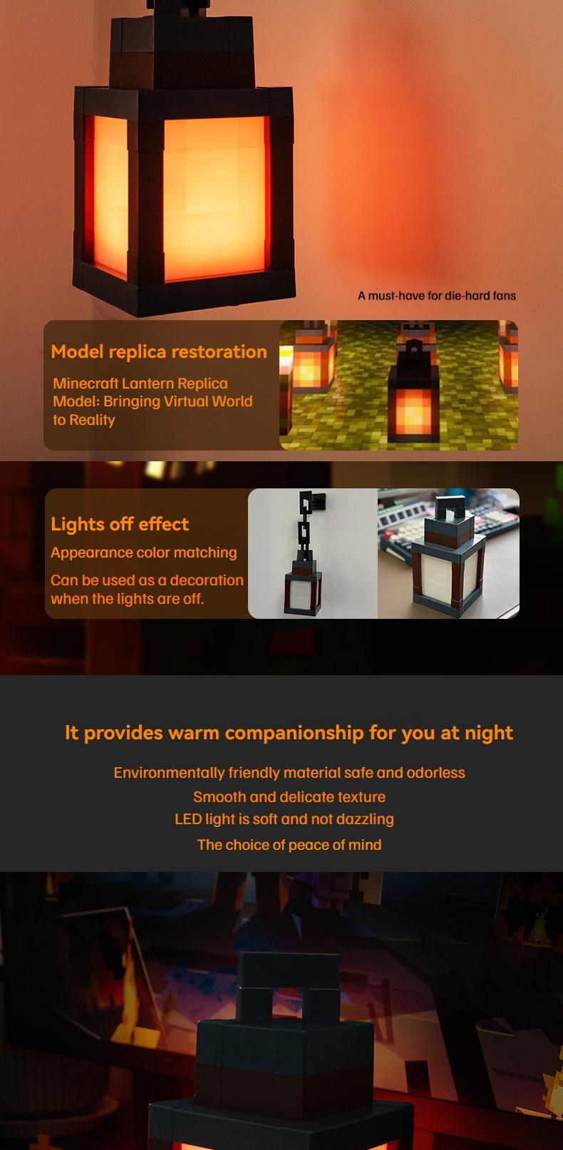 DIY Pixel Lantern Night Light 16-Color RGB USB-C Rechargeable Remote Control Four Modes Gamer Bedroom Decor Unique Birthday Gift Christmas Lights Supplies