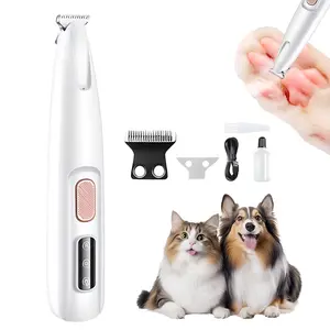 Dog Paw Trimmer with LED Light, Upgraded Paw Trimmer for Dogs, Electric Dog Clippers for Groomming with Led Display, Waterproof Low Noise Pet Hair Shaver for Dogs Cats