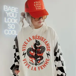 Victoria Maxwell, vive la resistance graphic tee, vive la femme shirt, trendy feminist apparel, activism clothing, radical women, womens rights t-shirt, exist loudly shirt, gift for her