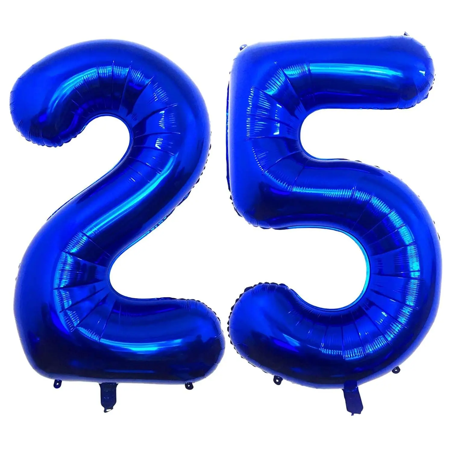 40-Inch Navy Blue 25 Number Balloons, Giant Foil Mylar Balloons for 25th Birthday & Anniversaries