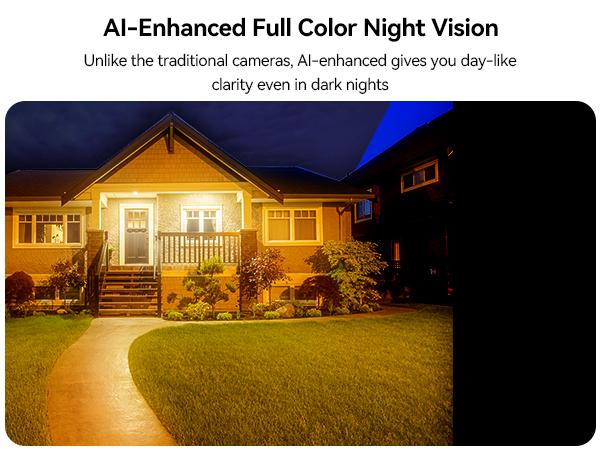 4MP Full-Color Night Window Camera, Blacklight Lens, AI Human Detection, Dual-Band 2.4G/5G WiFi