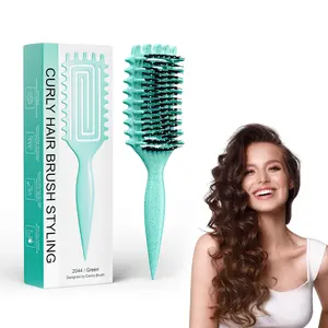 【2026 Hot bestsellers】5-in-1 Curly Brush  Defining: Smooth, Frizz-Free Hair. Vent Design for Easy Detangling & Styling. Less Pulling. For Men & Women, Wet or Dry HairVolume Curl Defining Brush for Effortlessly Detangling Shaping and Styling.