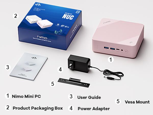 NIMO Mini PC Desktop, 12th Gen N100(Beat i3 1115G4) Mini Desktop Computers with USB3.2 BT5.2 WiFi 6, 8GB/16GB RAM 256GB/512GB/1TB SSD 4K Triple-Monitor Display Micro Computer for Student Home Office